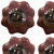 1.5" X 1.5" X 1.5" Glossy Pink Silver And Red Knobs 8 Pack - 614486198122