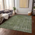 8' X 10' Green And Silver Medallion Washable Indoor Outdoor Area Rug