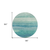8' Turquoise Round Striped Washable Indoor Outdoor Area Rug