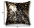 Homeroots Home Decor Torino Kobe Cowhide Pillow Chocolate and Gold