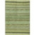 9' X 12' Artichoke Green And Taupe Striped Washable Indoor Outdoor Area Rug