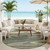 8' Green And Sage Round Abstract Washable Indoor Outdoor Area Rug