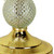 Homeroots Lighting Vintage Gold Glass Chandelier Table Lamp, Gold Finish, 15 Inch Height