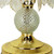 Homeroots Lighting Vintage Gold Glass Chandelier Table Lamp, Gold Finish, 15 Inch Height