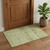 3' X 5' Artichoke Green And Beige Oriental Washable Area Rug With UV Protection