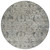 8' Beige And Gray Round Damask Washable Indoor Outdoor Area Rug