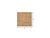 22" Natural and Black Solid Wood Square Block End Table