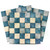 7" x 7" Blue Vinyl Arabesque Peel And Stick Removable Tiles