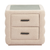 17" Beige Wood Pedestal End Table