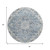 8' Blue Ivory And Gray Floral Medallion Distressed Washable Round Rug With UV Protection