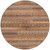 8' Copper And Peach Round Striped Washable Indoor Outdoor Area Rug