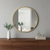 20" Gold Aluminum Round Framed Accent Mirror