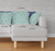 20 Aqua Geostar Indoor Outdoor Throw Pillow