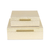10" Set Of Two Gold Solid Wood Jewelry Box With Decorative Hardware