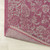 5' Fuchsia And Light Gray Square Medallion Indoor Outdoor Area Rug