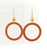 Pumpkin Leather and Citrus Jasper Earrings