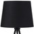 20" Gold Tripod Table Lamp With Black Empire Shade
