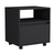 21" Black Wood One Drawer Nightstand