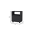 21" Black Wood One Drawer Nightstand
