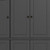 72" Gray Solid Wood 8 Pantry Or Storage Closet