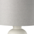 33" Cream Round Bedside Lamp With Drum Shade