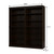 72" Espresso Solid Wood Adjustable Twelve Tier Library Bookcase