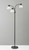 69" Black And White Metal Three Light Tree Floor Lamp With White Bowl Shade