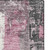 3' X 5' Blush And Gray Striped Washable Area Rug With UV Protection