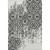 5' X 8' Black And Ivory Medallion Washable Area Rug With UV Protection