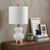 20" Gold Globe Globe Lamp With Drum Shade