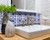 6" X 6" Blue And White Mosaic Peel And Stick Removable Tiles