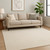 5' X 7' Ivory Geometric Power Loom Area Rug