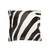 Homeroots 18 X 18 X 5 Inches Zebra Black on Off White Cowhide Pillow