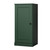 17" Green Solid Wood Free Standing Single Door Linen Cabinet