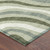 8' Sage And Green Round Striped Washable Indoor Outdoor Area Rug