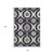 5' X 8' Black And Ivory Medallion Washable Area Rug With UV Protection