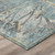 9' X 12' Teal Blue And Silver Floral Washable Indoor Outdoor Area Rug