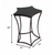 17 X 17 X 22 Bronze Minimalist Industrial Style Metal - End Table