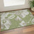 3' X 5' Olive Green And Gray Floral Washable Area Rug With UV Protection