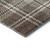 9' X 12' Brown Ivory And Taupe Plaid Washable Area Rug With UV Protection