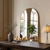 30" Gold Aluminum Arch Framed Accent Mirror