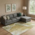 9' X 12' Wheat Gray And Beige Abstract Washable Area Rug With UV Protection