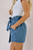 On The Edge Denim Wrap Skort