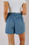 On The Edge Denim Wrap Skort