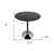 Wood and Metal Pedestal Base Round Top Dining Table