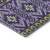 3' X 5' Purple And Fern Green Tribal Washable Area Rug With UV Protection