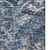 10' X 14' Blue And Gray Floral Medallion Distressed Washable Area Rug With UV Protection