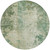 8' Green And Sage Round Abstract Washable Indoor Outdoor Area Rug