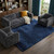 8' X 11' Blue Shag Hand Tufted Area Rug