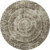 8' Brown And Ivory Medallion Washable Round Rug With UV Protection